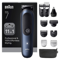 Braun 7500435245036 AIO7540, Negro, Azul, 0,5 mm, 2,1 cm, Universal, Batería, 120 min