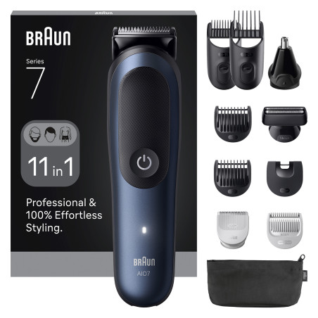 Braun 7500435245036 AIO7540, Negro, Azul, 0,5 mm, 2,1 cm, Universal, Batería, 120 min