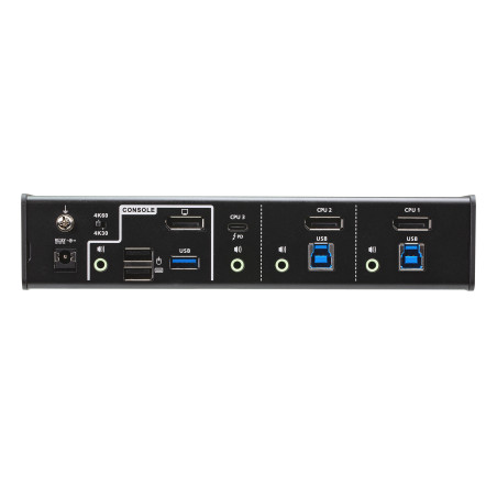 ATEN CS1953 Switch KVMP™ híbrido USB-C DisplayPort de 3 puertos, 4096 x 2160 Pixeles, 4K Ultra HD, 5,78 W, Negro