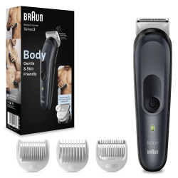 Braun 416982 BodyGroomer 3 BG3340, AC/Batería, Negro, Gris 2