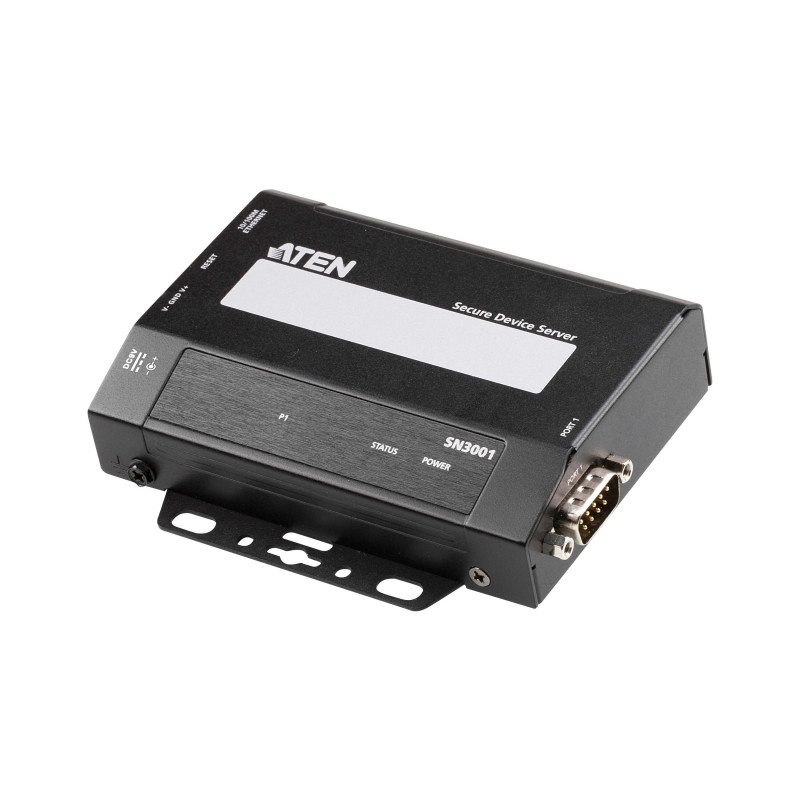ATEN SN3001-AX-G Servidor de dispositivos seguros RS-232 de 1 puerto, 10/100Base-T(X), CC, 0,804 W, 0,634 W, 100 - 240 V, 50 -