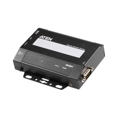 ATEN SN3001-AX-G Servidor de dispositivos seguros RS-232 de 1 puerto, 10/100Base-T(X), CC, 0,804 W, 0,634 W, 100 - 240 V, 50 -