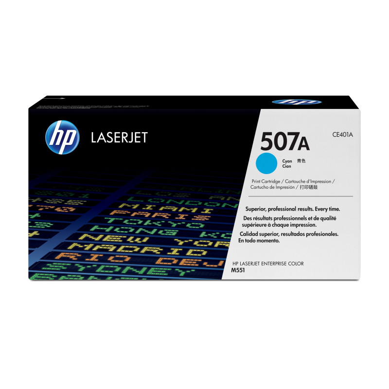 HP CE401A Cartucho de tóner original LaserJet 507A cian, 6000 páginas, 5000 páginas, Cian, 1 pieza(s)