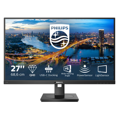 Philips 276B1/00 276B1/00, 68,6 cm (27"), 2560 x 1440 Pixeles, Full HD, LED, 4 ms, Negro
