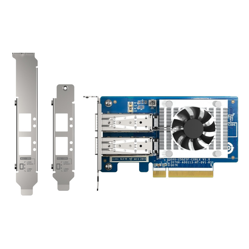 QNAP QXG-25G2SF-CX6 QXG-25G2SF-CX6, Interno, Alámbrico, PCI Express, Fibra, 25000 Mbit/s