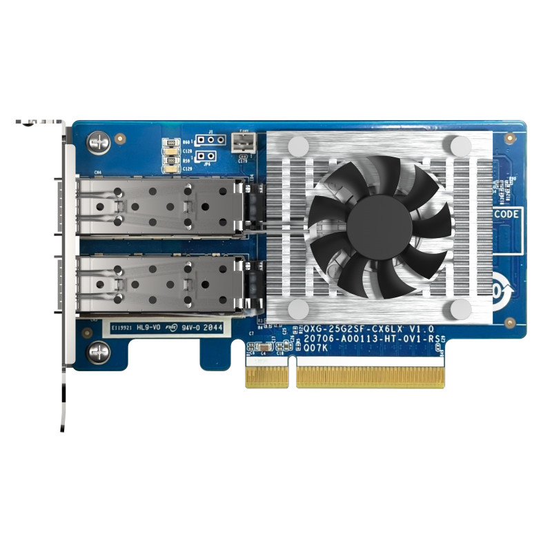 QNAP QXG-25G2SF-CX6 QXG-25G2SF-CX6, Interno, Alámbrico, PCI Express, Fibra, 25000 Mbit/s