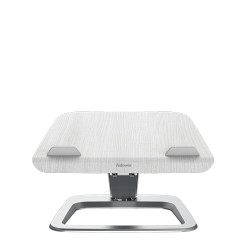 Fellowes 8064401 8064401, Soporte para ordenador portátil, Blanco, Acero, Madera, 48,3 cm (19"), 4,5 kg, 102 - 406 mm