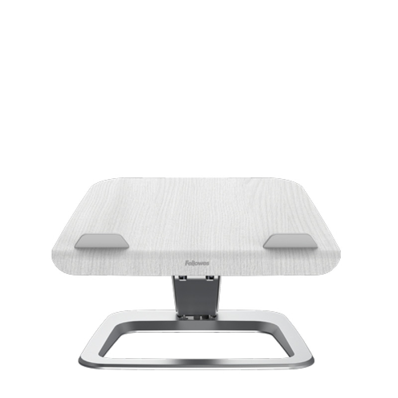 Fellowes 8064401 8064401, Soporte para ordenador portátil, Blanco, Acero, Madera, 48,3 cm (19"), 4,5 kg, 102 - 406 mm