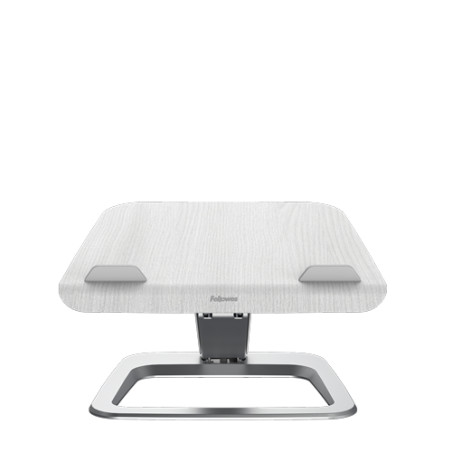 Fellowes 8064401 8064401, Soporte para ordenador portátil, Blanco, Acero, Madera, 48,3 cm (19"), 4,5 kg, 102 - 406 mm
