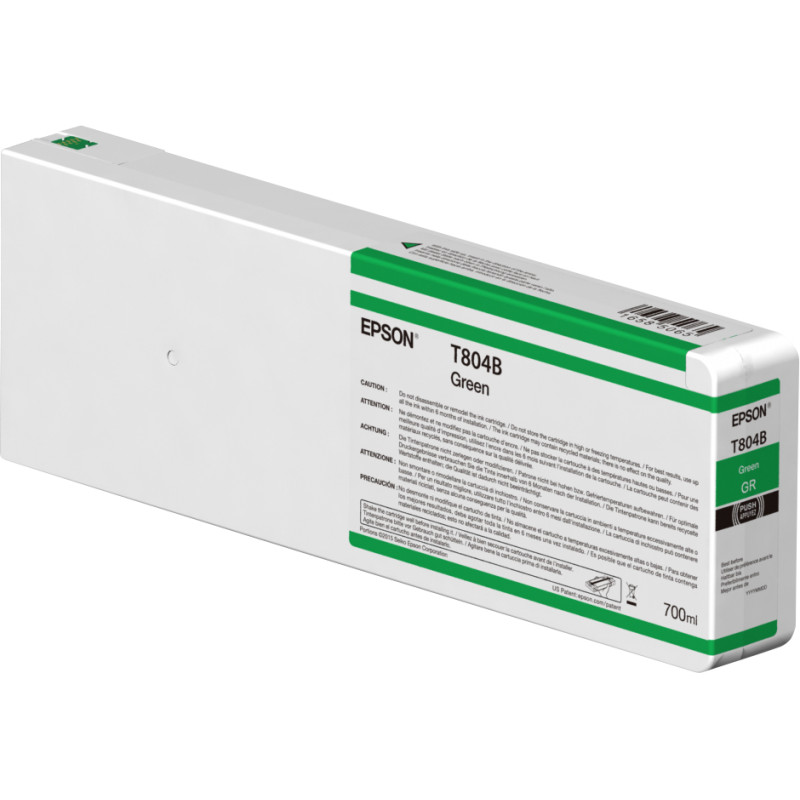 Epson C13T804B00 Singlepack Green T804B00 UltraChrome HDX 700ml, Verde, Tinta a base de pigmentos, 700 ml, 1 pieza(s)
