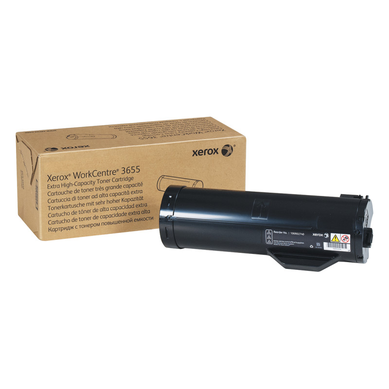 Xerox 106R02740 WorkCentre 3655, cartucho de tóner negro de extra gran capacidad (25900 páginas), 25900 páginas, Negro, 1