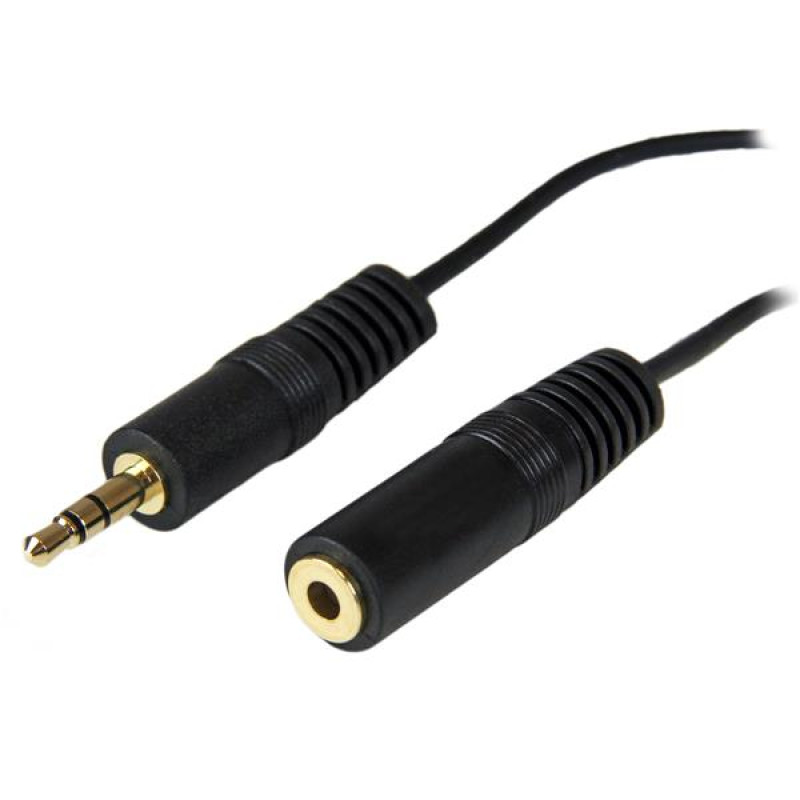StarTech.com MU12MF Cable de 3,6m Alargador Extensor de Audio Mini Jack 3,5mm Chapado en Oro para Auriculares - Macho a Hembra,