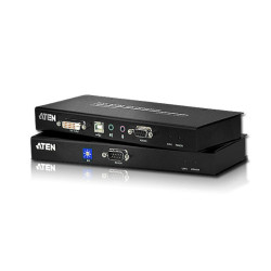 ATEN CE600-AT-G Extensor KVM Cat 5 DVI USB (1024 x 768 a 60m), Transmisor y receptor, Alámbrico, 60 m, Cat5, Cat5e, 1920 x