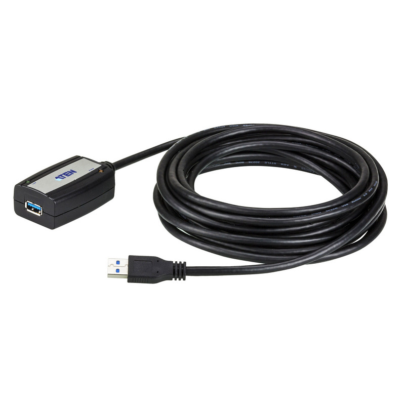 ATEN UE350A-AT Cable extensor USB 3.2 Gen1 de 5 m, 5 m, USB A, USB A, USB 3.2 Gen 1 (3.1 Gen 1), 5 Gbit/s, Negro