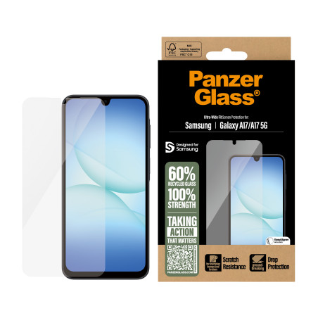 PanzerGlass PG63856 ® Screen Protector Samsung Galaxy A17 | A17 5G | Ultra-Wide Fit w. EasyAligner, Samsung, Samsung - Galaxy