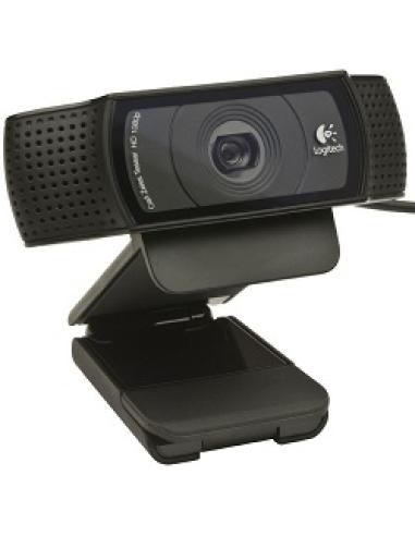 webcam c920 pro hd 1080p full hd fotos 15 megapixeles video hasta 1920x1080 microfono integrado audio estereo seguimiento facial