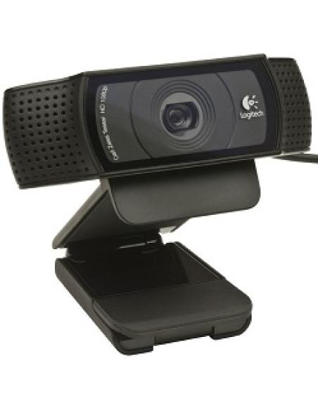 webcam c920 pro hd 1080p full hd fotos 15 megapixeles video hasta 1920x1080 microfono integrado audio estereo seguimiento facial