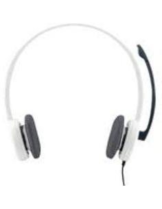auriculares de diadema h150 con microfono y control de volumen mini jack 3.5mm blanco