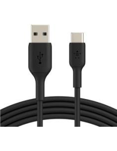 cable desde usb-c macho a usb-a macho longitud 1 metro carga rapida color negro.