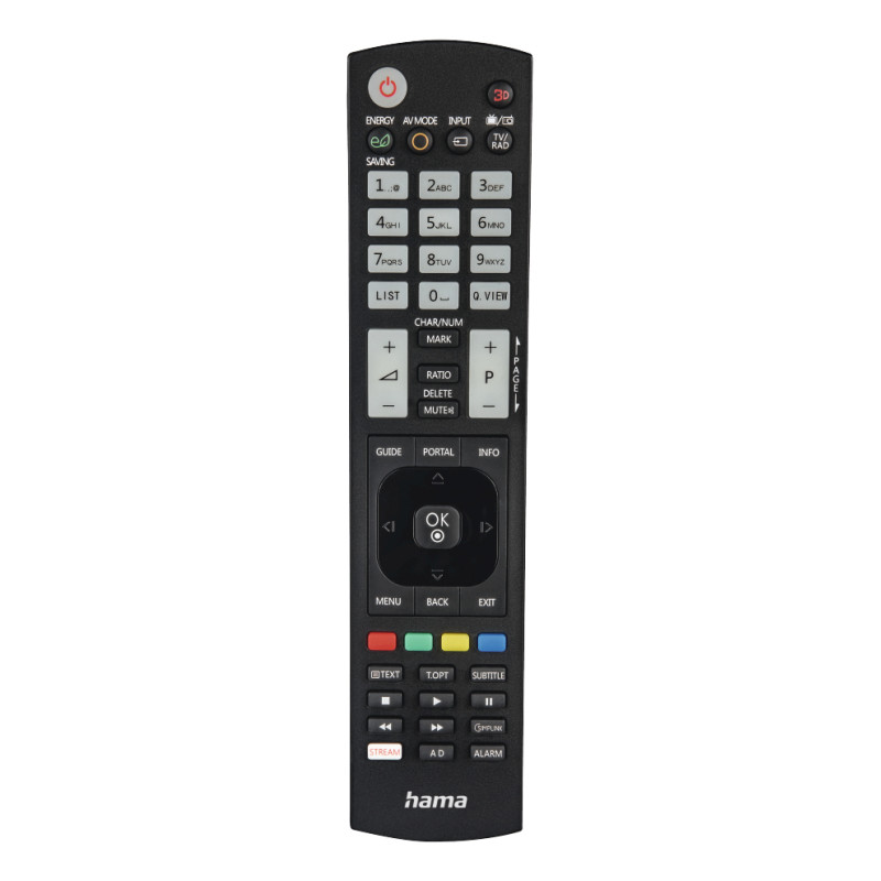 Hama 00221061 00221061, TV, IR inalámbrico, Botones, Negro