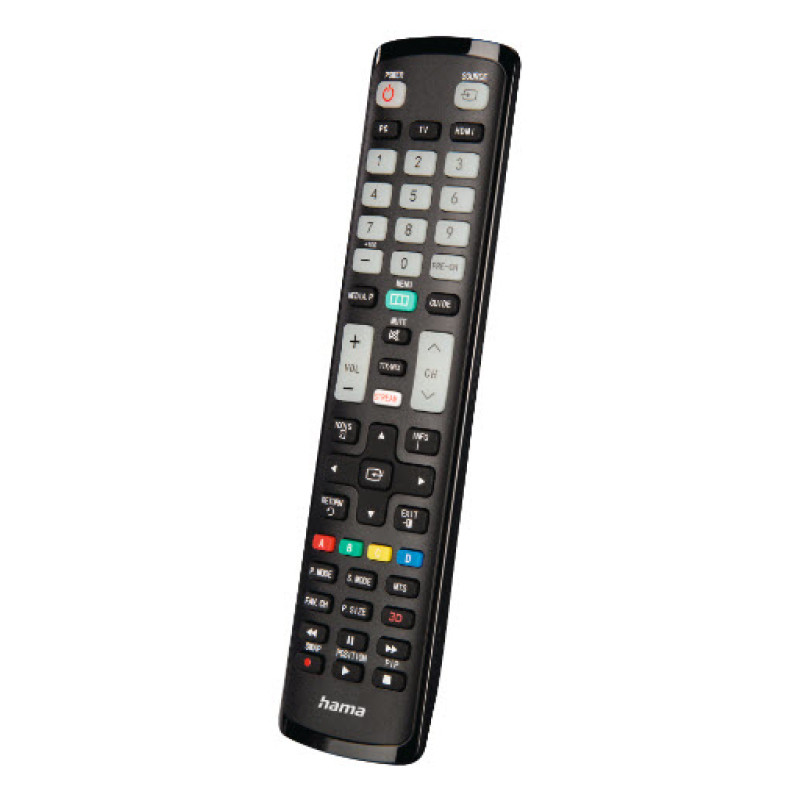 Hama 00221060 00221060, TV, IR inalámbrico, Botones, Negro
