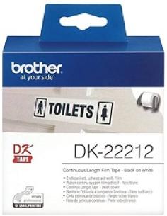 cinta continua de pelicula plastica adhesiva para etiquetas texto negro sobre fondo blanco ancho 62mm bobina 15,24 metros