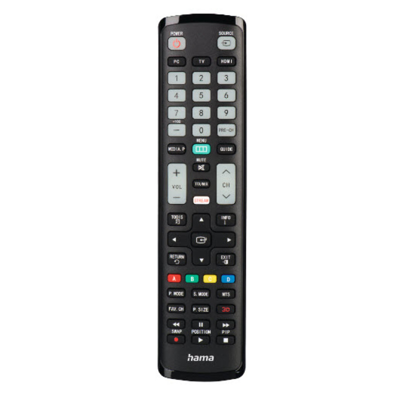 Hama 00221060 00221060, TV, IR inalámbrico, Botones, Negro