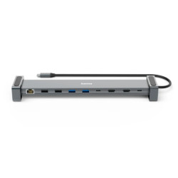 Hama 00200145 Connect2Office Basic, Alámbrico, USB 3.2 Gen 1 (3.1 Gen 1) Type-C, 100 W, 10,100,1000 Mbit/s, Antracita, Gris, 5 2