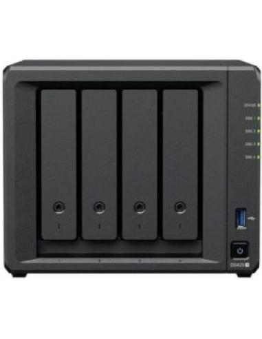 nas diskstation ds425+ cpu intel celeron j4125 ddr4 2gb 4 bahias 3.5' hdd 2.5' hdd 2.5' ssd + 2 ranuras m.2 raid 0, 1, 5, 6, 10,
