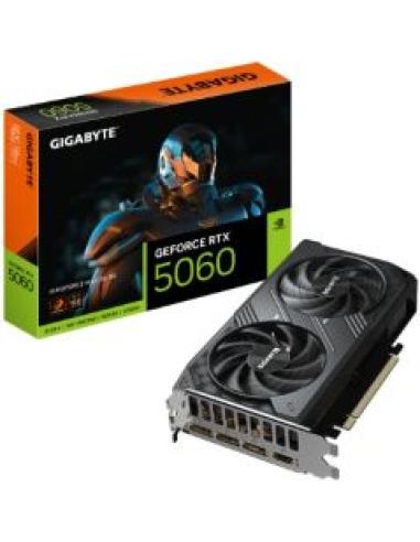 tarjeta grafica geforce rtx 5060 windforce max oc 8gb gddr7 dual fan reloj 2512 mhz velocidad de memoria 28gps 128-bit resolucio