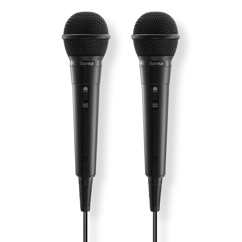 Hama 00046002 Karaoke, Micrófono para karaoke, -75 dB, 100 - 10000 Hz, 600 Ω, Unidireccional, Alámbrico