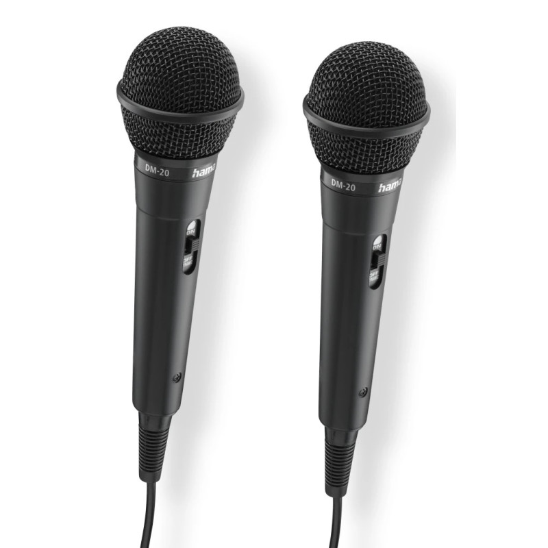 Hama 00046002 Karaoke, Micrófono para karaoke, -75 dB, 100 - 10000 Hz, 600 Ω, Unidireccional, Alámbrico