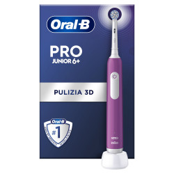 Oral-B 8006540742891 Junior 8006540742891, Niño, Cepillo dental giratorio, Cuidados diarios, Sensible, Blanqueador, Púrpura,