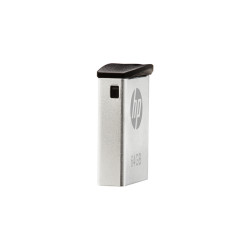 HP HPFD222W-64P v222w, 64 GB, USB tipo A, 2.0, 14 MB/s, Sin tapa, Negro, Plata 2