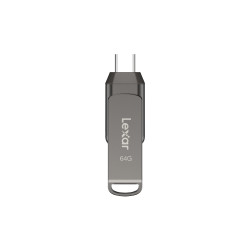 Lexar 933311 JumpDrive LJDD400064G-BNQNG, 64 GB, USB Tipo C, 3.2 Gen 1 (3.1 Gen 1), 130 MB/s, Girar, Gris