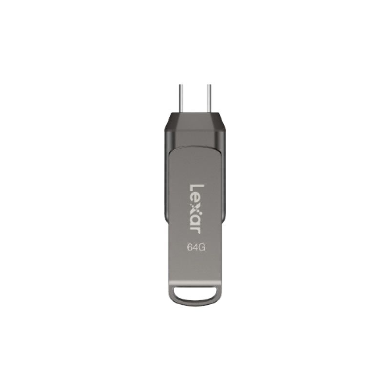 Lexar 933311 JumpDrive LJDD400064G-BNQNG, 64 GB, USB Tipo C, 3.2 Gen 1 (3.1 Gen 1), 130 MB/s, Girar, Gris