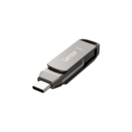 Lexar 933311 JumpDrive LJDD400064G-BNQNG, 64 GB, USB Tipo C, 3.2 Gen 1 (3.1 Gen 1), 130 MB/s, Girar, Gris