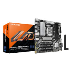GIGABYTE B860M DS3H WIFI6E B860M DS3H WIFI6E Placa base - CPUs Intel Core Ultra, VRM de 5+1+2+1 fases, hasta 9066MHz DDR5,