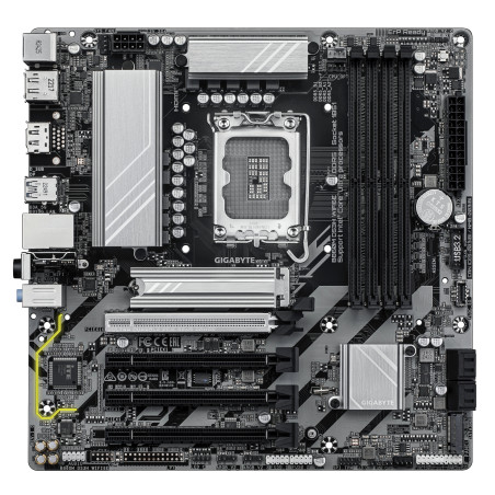 GIGABYTE B860M DS3H WIFI6E B860M DS3H WIFI6E Placa base - CPUs Intel Core Ultra, VRM de 5+1+2+1 fases, hasta 9066MHz DDR5,