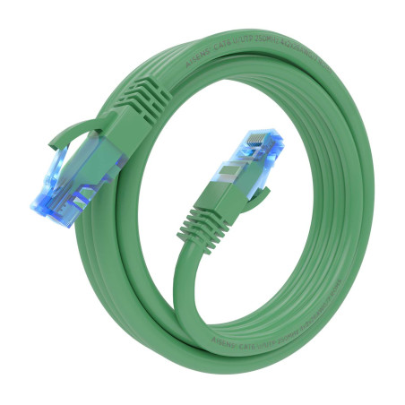 AISENS A135-0811 Cable De Red Latiguillo RJ45 Cat.6 UTP AWG26 CCA, Verde, 2.0 m, 2 m, Cat6, U/UTP (UTP), RJ-45, RJ-45, Verde