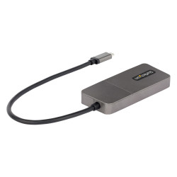 StarTech.com MST14CD123HD Adaptador USB-C de 3 Puertos Multimonitor - Hub MST USB Tipo C a 3 Puertos HDMI - Divisor 2