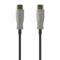 AISENS A148-0698 Cable HDMI V2.0 AOC Premium Alta Velocidad / Hec 4K@60Hz 4:4:4 18Gbps, A/M-A/M, Negro, 100m, 100 m, HDMI tipo