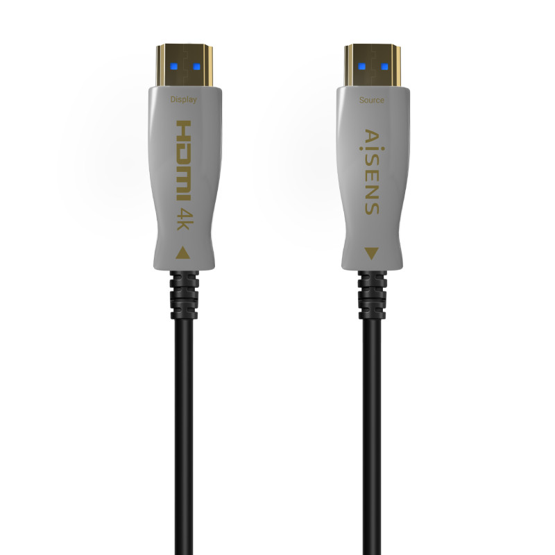 AISENS A148-0698 Cable HDMI V2.0 AOC Premium Alta Velocidad / Hec 4K@60Hz 4:4:4 18Gbps, A/M-A/M, Negro, 100m, 100 m, HDMI tipo