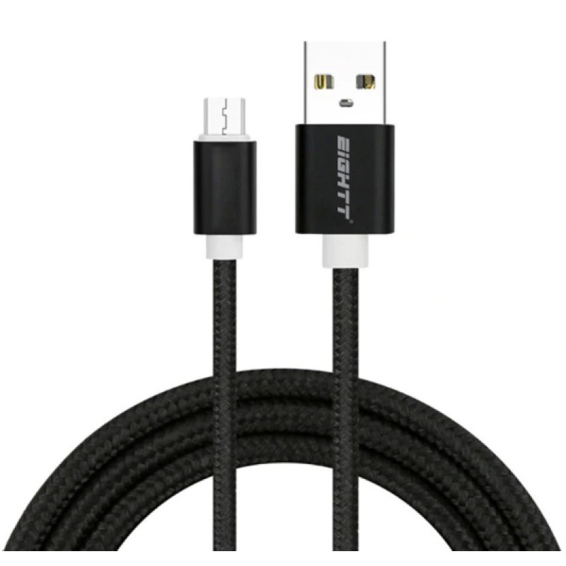 Eightt ECM-1B-2M ECM-1B-2M, 2 m, Micro-USB B, USB A, USB 2.0, 0,48 Gbit/s, Negro