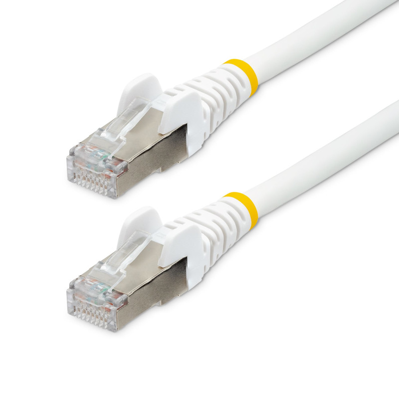 StarTech.com NLWH-1M-CAT6A-PATCH Cable de 1m de Red Ethernet CAT6a - Blanco - Low Smoke Zero Halogen (LSZH) - 10GbE - 500MHz -