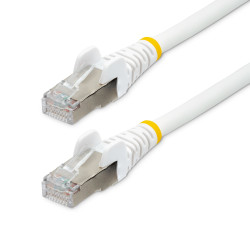 StarTech.com NLWH-2M-CAT6A-PATCH Cable de 2m de Red Ethernet CAT6a - Blanco - Low Smoke Zero Halogen (LSZH) - 10GbE - 500MHz -