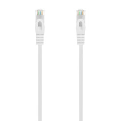 AISENS A145-0593 Cable de Red Latiguillo RJ45 LSZH Cat.6A 500 Mhz UTP AWG24, Blanco, 0.5M, 0,5 m, Cat6a, U/UTP (UTP), RJ-45,