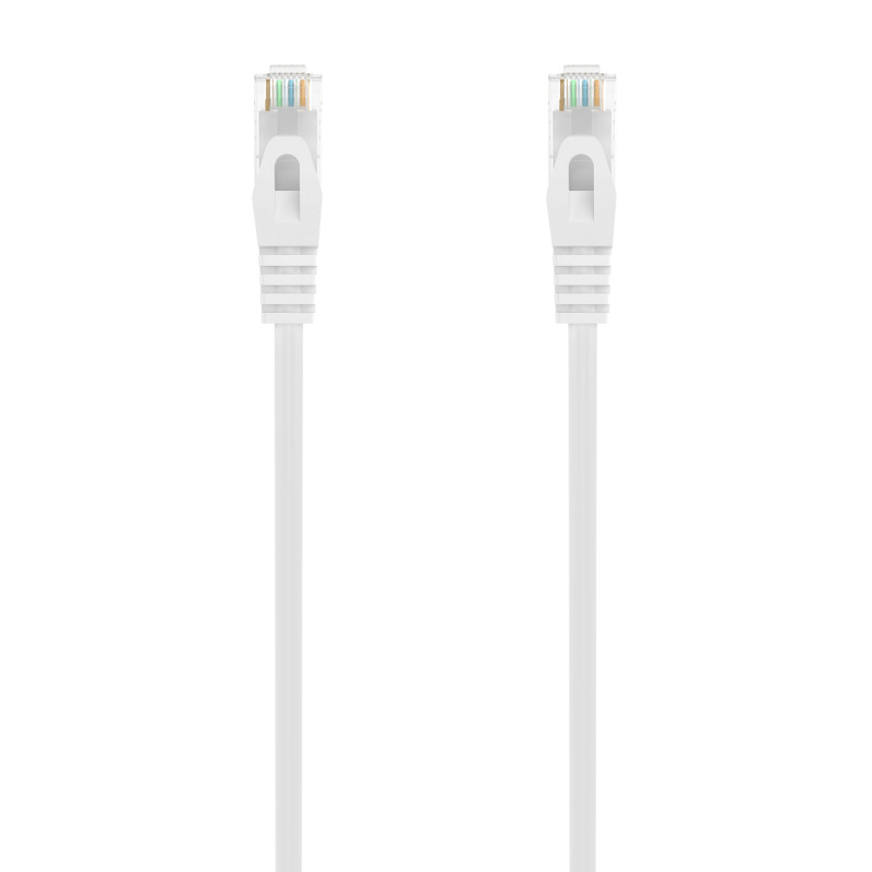 AISENS A145-0593 Cable de Red Latiguillo RJ45 LSZH Cat.6A 500 Mhz UTP AWG24, Blanco, 0.5M, 0,5 m, Cat6a, U/UTP (UTP), RJ-45,