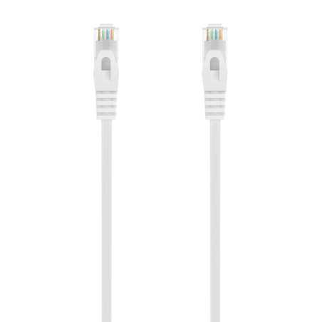 AISENS A145-0593 Cable de Red Latiguillo RJ45 LSZH Cat.6A 500 Mhz UTP AWG24, Blanco, 0.5M, 0,5 m, Cat6a, U/UTP (UTP), RJ-45,
