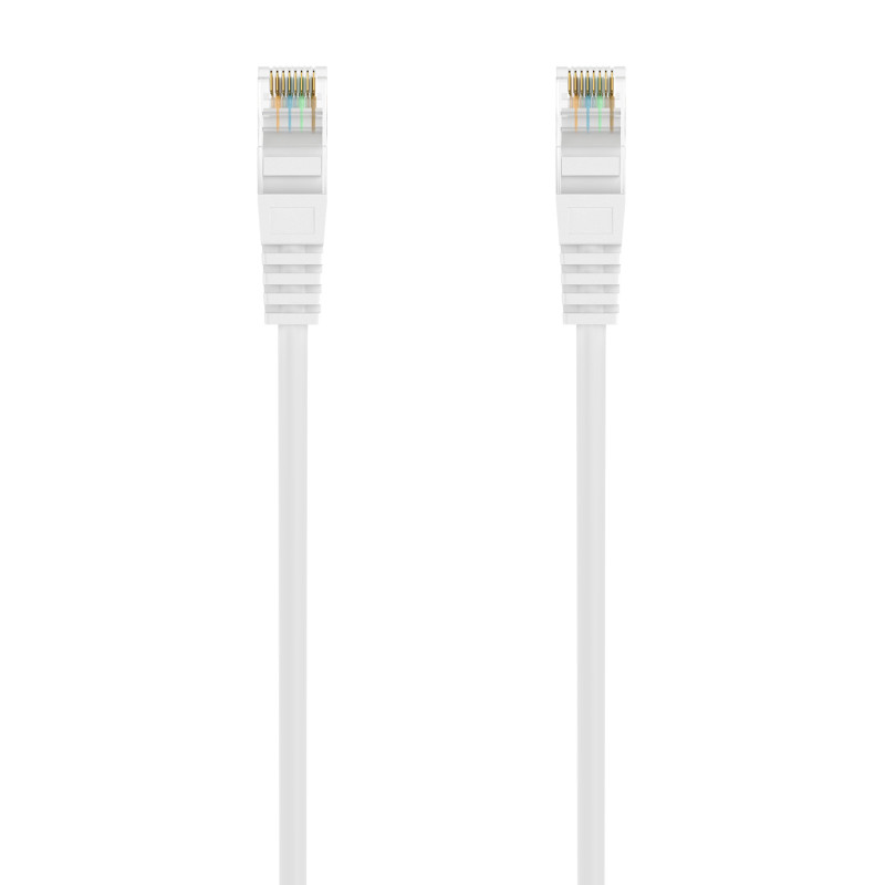 AISENS A145-0593 Cable de Red Latiguillo RJ45 LSZH Cat.6A 500 Mhz UTP AWG24, Blanco, 0.5M, 0,5 m, Cat6a, U/UTP (UTP), RJ-45,